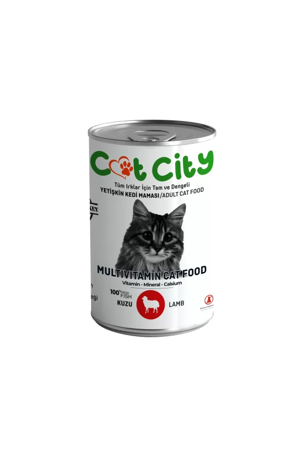 Az Tahıllı Kuzu Etli Yetişkin Kedi Konserve Yaş Mama 400 gr ( 3 Adet )
