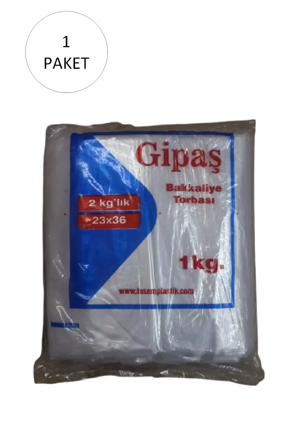 Bakkaliye Naylon Torba 2kg lık 23x36 cm 1 Paket (Takriben 260 Adet)