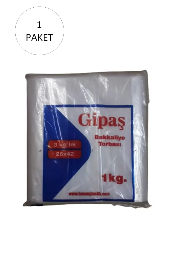 Bakkaliye Naylon Torba 3kg lık 26x42 cm 1 Paket (Takriben 165 Adet)