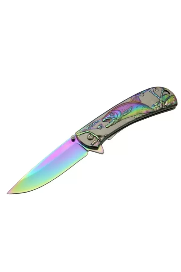Balık Çakı Yst5954rb Gökkuşağı 20 Cm Manuel, Kemerlikli