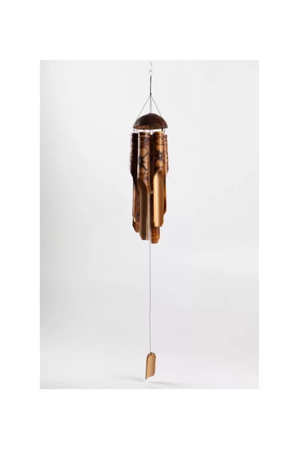 Bambu Coconat Kafalı Rüzgar Çanı 30 Cm