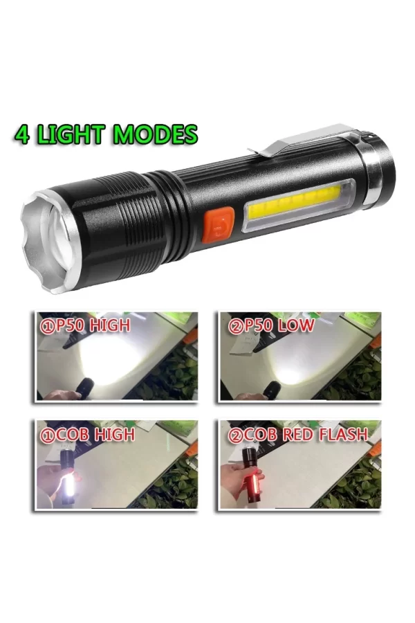 Baretta Br-85 Xhp50 Led 5 Fonksiyonlu Şarjlı El Feneri