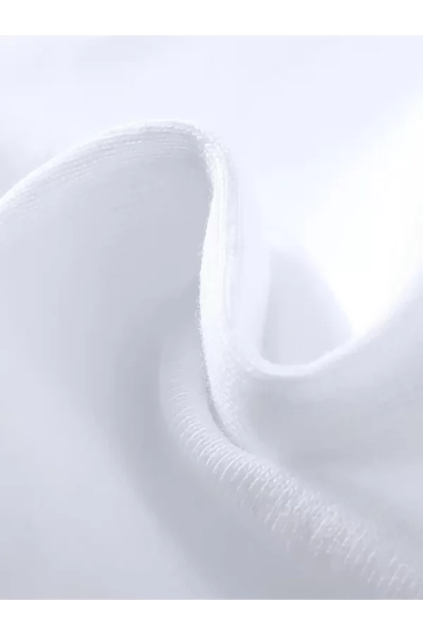 Baskılı Oversize Bisiklet Yaka T-shirt - Beyaz