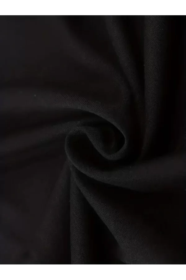 Baskılı Oversize Bisiklet Yaka T-shirt - Siyah