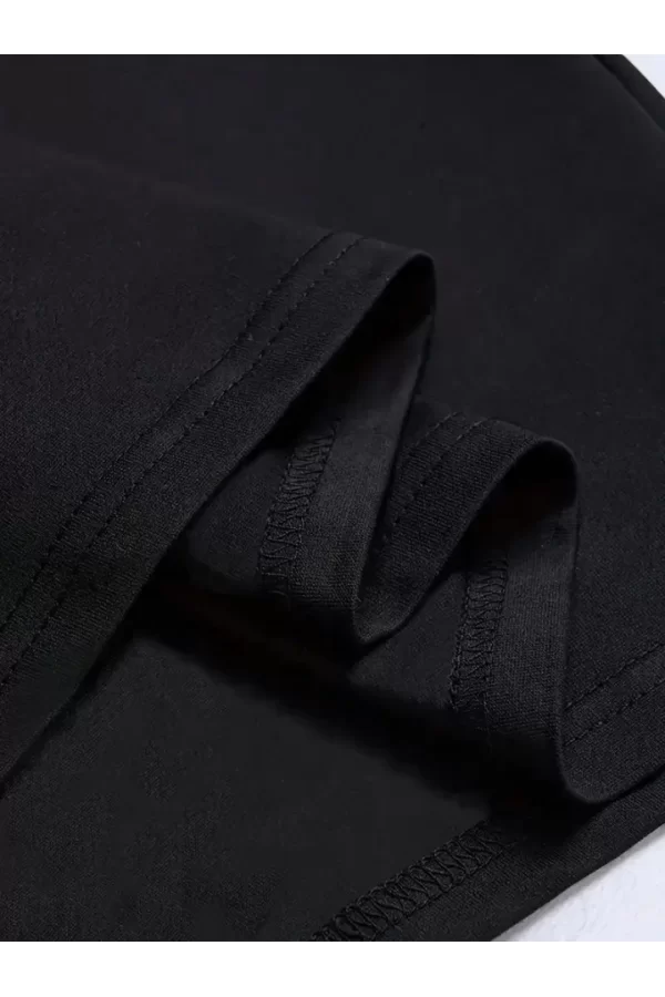 Baskılı Oversize Bisiklet Yaka T-shirt - Siyah