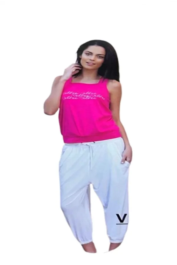 Bayan Yazlık Poly Şalvarlı Pijama 21519