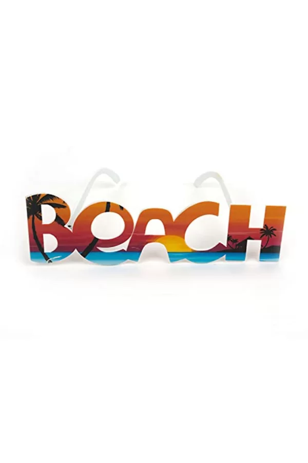 Beach Yazılı Parti Gözlüğü Yaza Merhaba Hawaii Show Gözlüğü 19x6 Cm