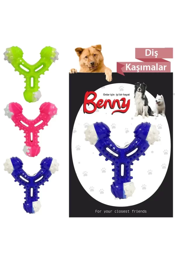 Benny Diş Kaşıma Köpek Oyuncağı Çatal 11 cm Çeşitli Renklerde