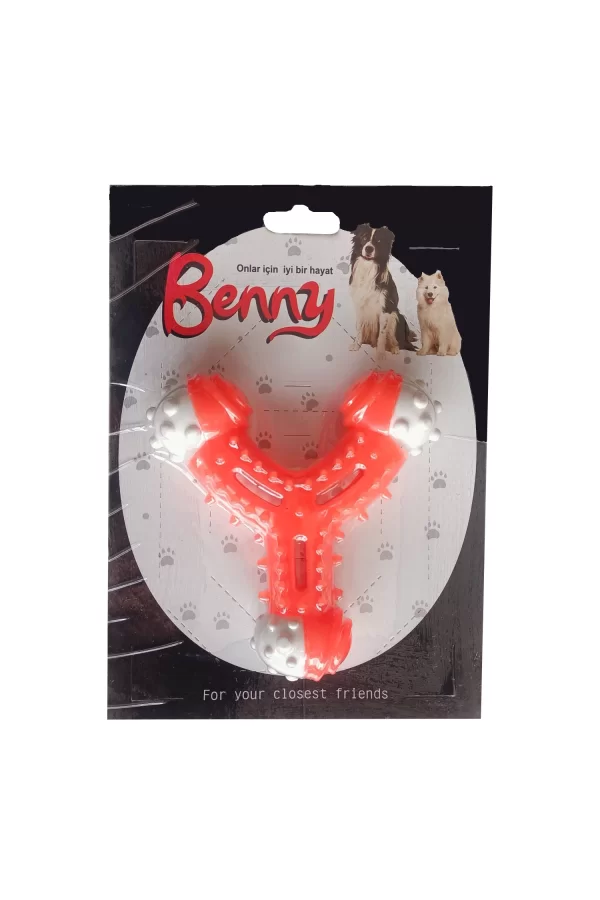 Benny Diş Kaşıma Köpek Oyuncağı Çatal 11 cm Turuncu