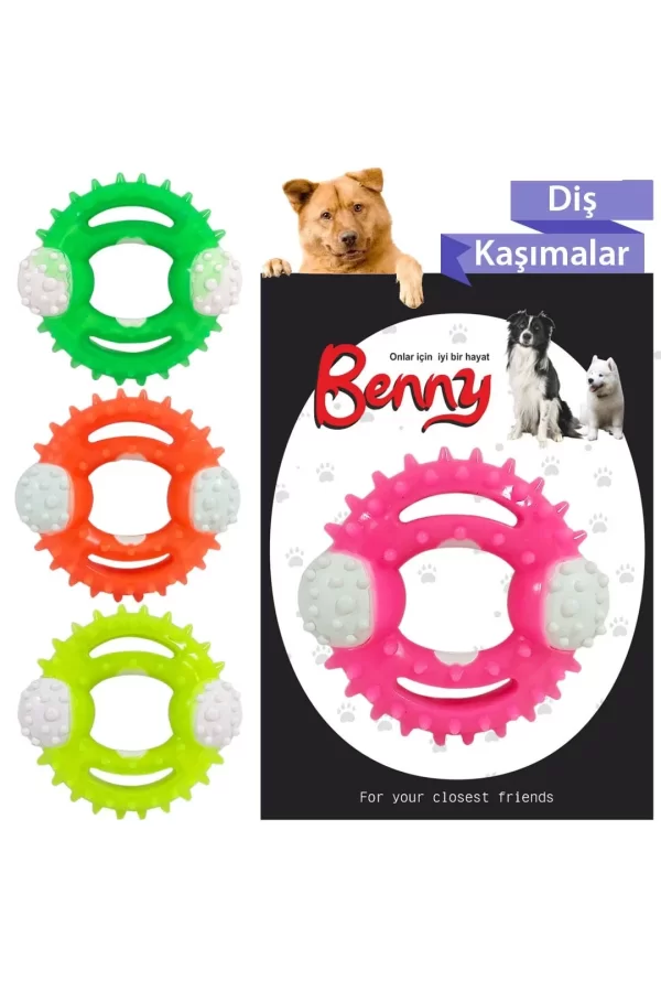 Benny Diş Kaşıma Köpek Oyuncağı Yuvarlak 9,5 cm Çeşitli Renklerde