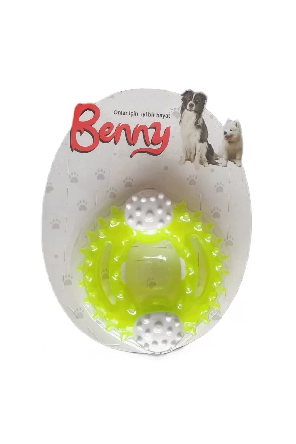 Benny Diş Kaşıma Köpek Oyuncağı Yuvarlak 9,5 cm Neon Yeşil