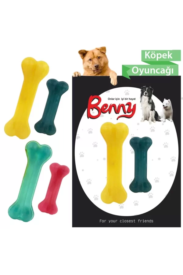 Benny Köpek Oyuncağı İkili Kemik 14 x 4.5 cm ve 3 x 9 cm İki Adet