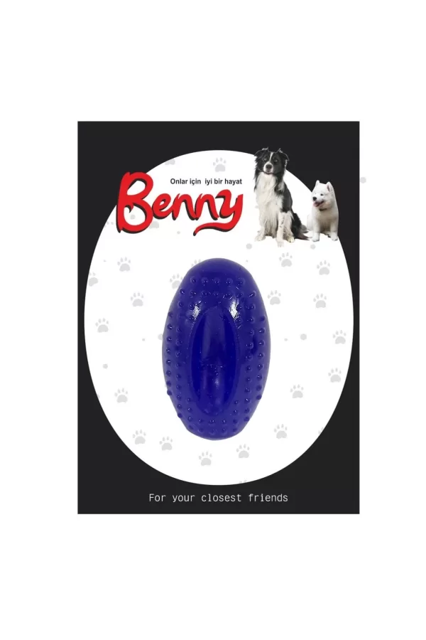 Benny Köpek Oyuncağı Sert Elips Top 8 x 4.5 cm Çeşitli Renklerde