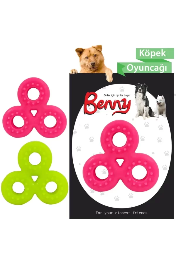 Benny Köpek Oyuncağı Üçlü Halka 9 x 9 cm Çeşitli Renklerde
