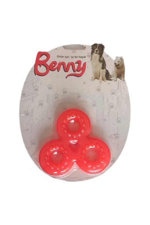Benny Köpek Oyuncağı Üçlü Halka 9 x 9 cm Kırmızı
