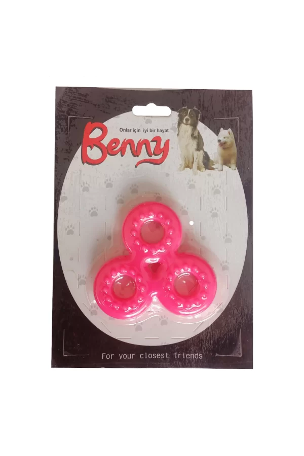 Benny Köpek Oyuncağı Üçlü Halka 9 x 9 cm Pembe