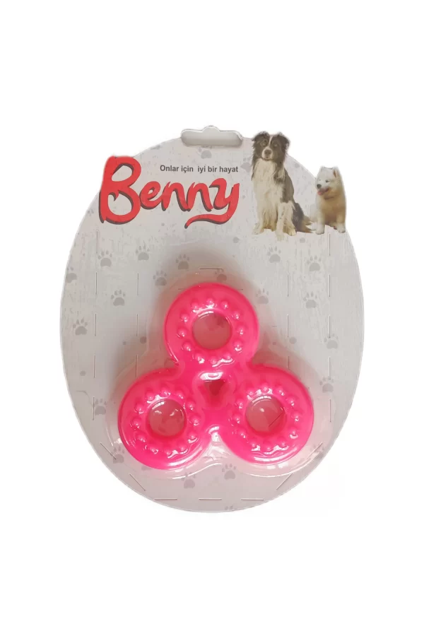 Benny Köpek Oyuncağı Üçlü Halka 9 x 9 cm Pembe