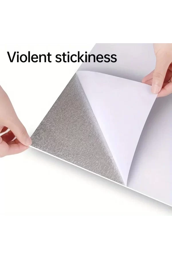 Beyaz Mermer Desenli Alüminyum Plastik Du Sticker (30*30)
