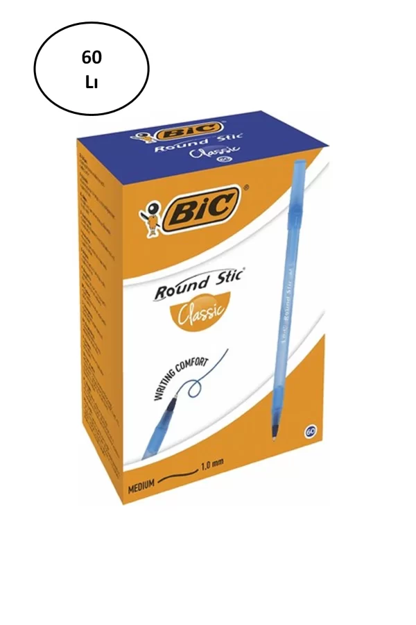 Bic Round Stic Tükenmez Kalem Mavi 60lı