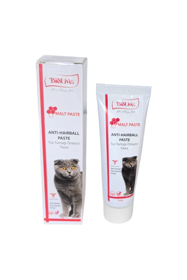 Biolive AntiHairBall Kediler İçin Tüy Yumağı Önleyici Paste 100gr