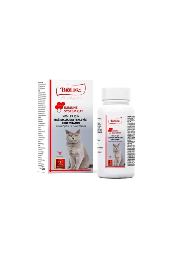 Biolive Immune Cat Kediler İçin Bağışıklık Destekleyici Sıvı Vitamin 100ml