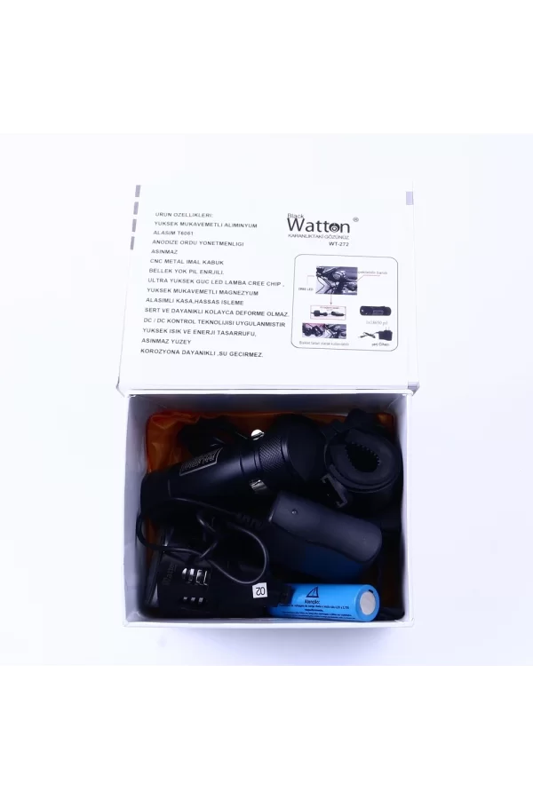 Black Wt-272-profesyonel Bisiklet Lambası