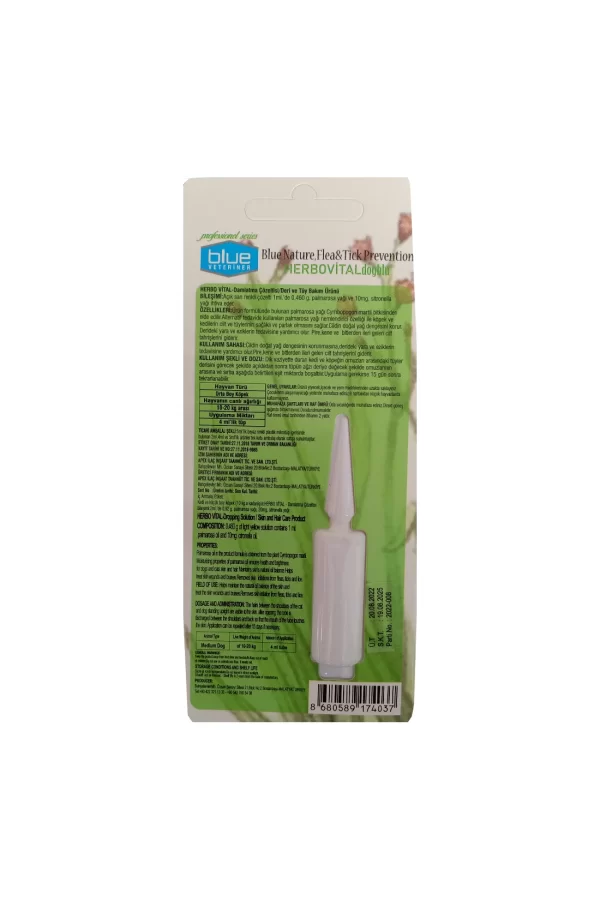 Blue Veteriner Herbiovital Bitkisel Köpek Damlası 4 ml ( 10-20 kg )