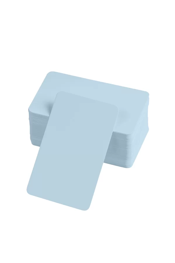Boş Kelime Kartları 5x8 cm - 50 Adet Oval Kenarlı | Tabu & Not Kartları - Mavi