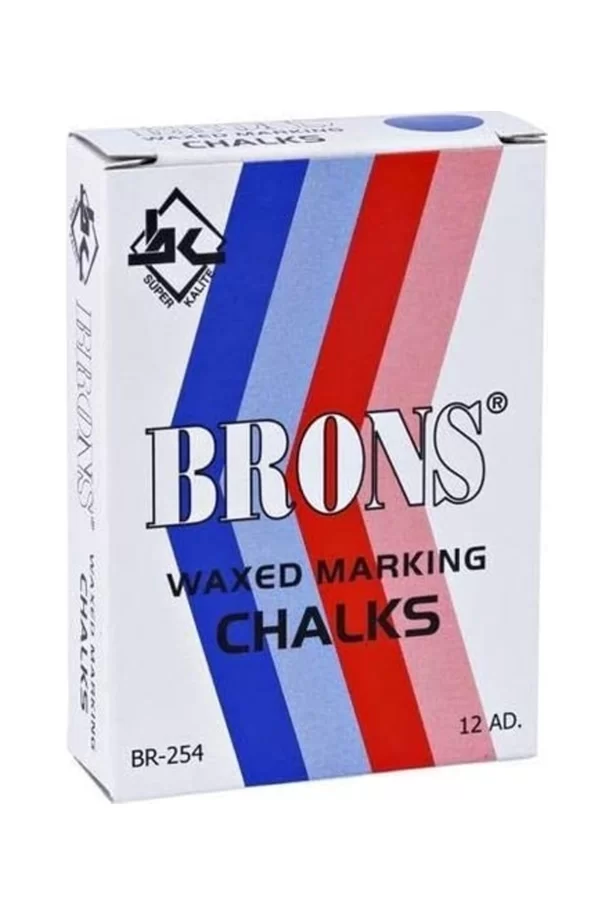 Brons BR-254 Tebeşir 12li Kutu Mavi