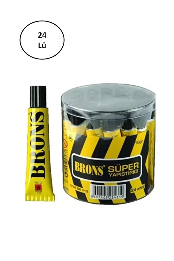 Brons Sıvı Yapıştırıcı Solventsiz Süper NO:2 18 GR BR 413 24lü