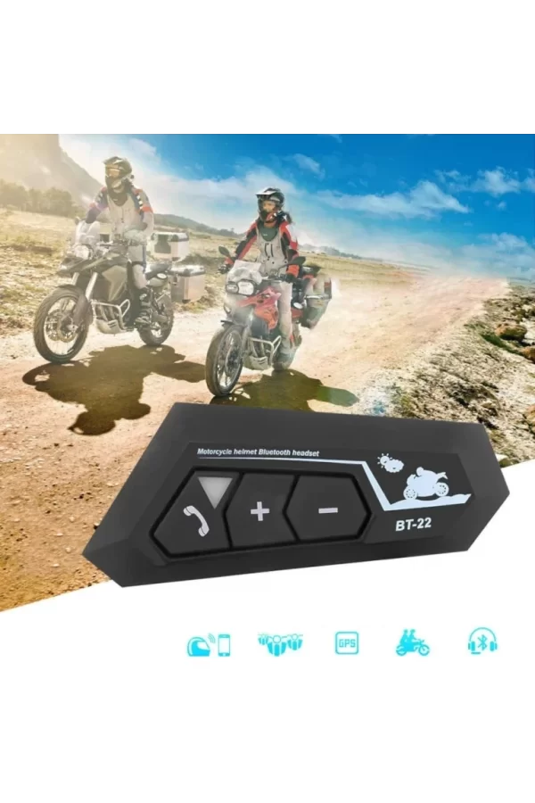 Bt22 Kask Kulaklık Bluetooth Motosiklet Kulaklık 5.0 Bluetooth Interkom Motorsiklet Kulaklık