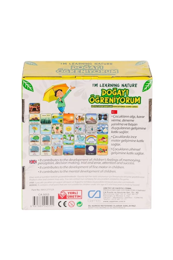 Caegt-5053 Doğayı Öğreniyorum Eğitici Oyun Kartları -ca Games