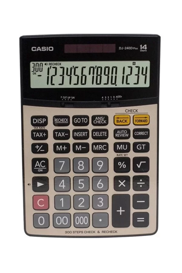 Casio Dj-240D Plus Yüzde Yapabilen İşlem Kontrollü Hesap Makinesi