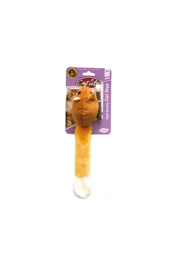 Catlife Catnipli Peluş Uzun Kuyruklu Fare Kedi Oyuncağı 26 cm
