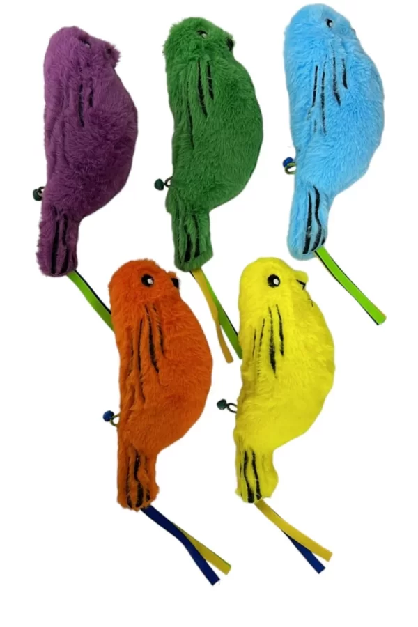 Catnipli Zilli  Peluş Kuş Kedi Köpek  Oyuncağı Çeşitli Renklerde 8 cm x 30 cm