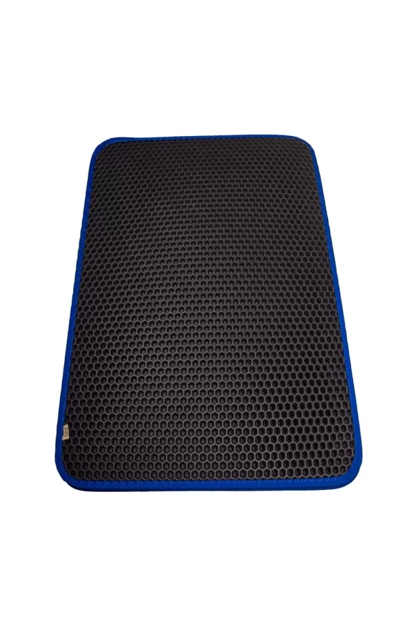 Cattie Kum Toplayıcı Fonksiyonel Kedi Paspası Altıgen 37-50 cm Mavi