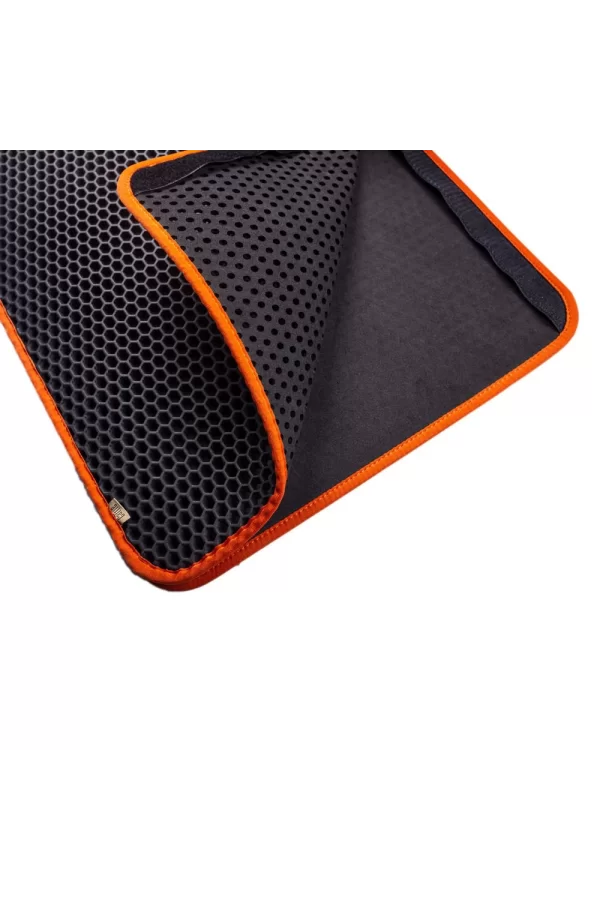 Cattie Kum Toplayıcı Fonksiyonel Kedi Paspası Altıgen 37-50 cm Turuncu