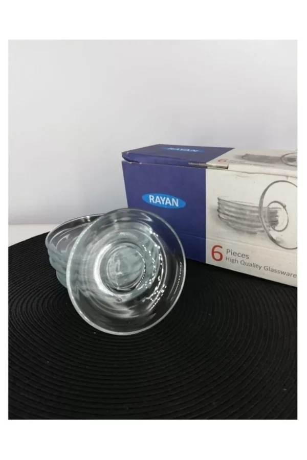 Çay Tabağı 6lı Underline Cam Royaleks-RYG3009