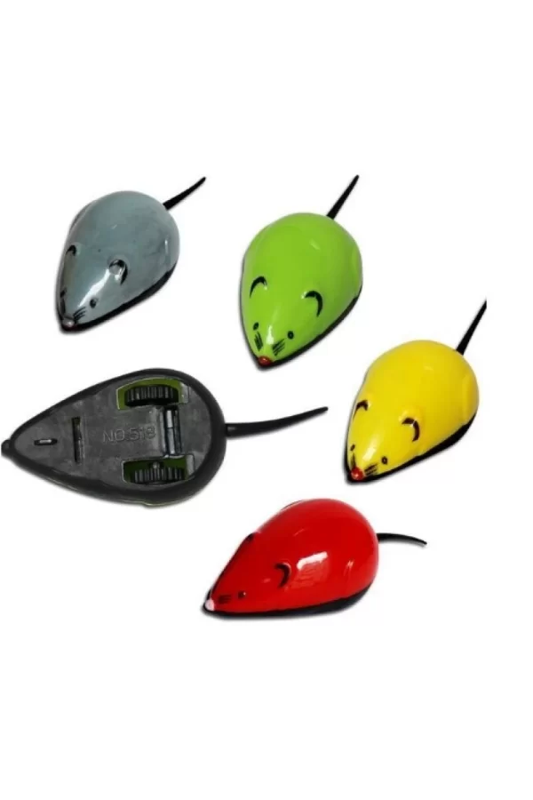 Çek Bırak Renkli Hareketli Fare Premiım 9×3.5×3CM Karışık Renklerde 1 Adet