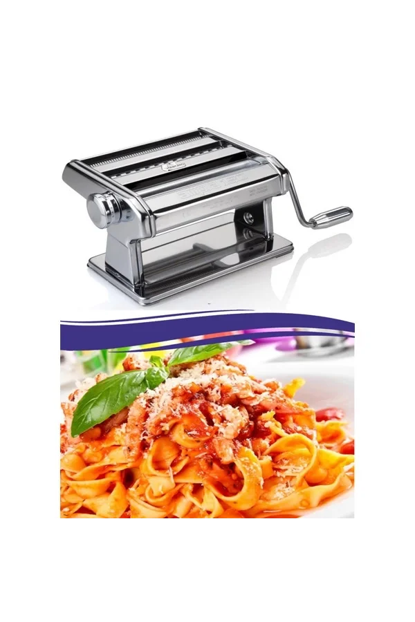 Çelik Erişte ve Makarna Yapma Makinesi 180 MM
