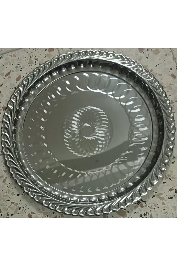 Çelik Sini Tepsi Yer Sofrası 47cm