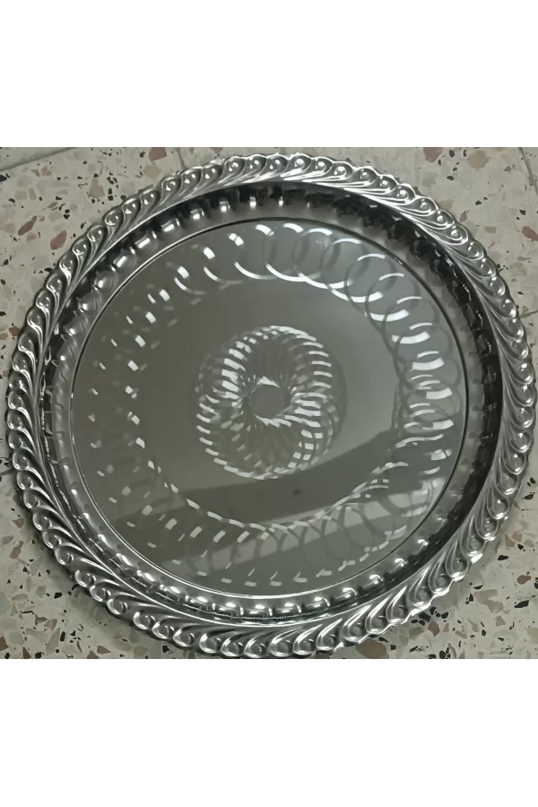 Çelik Sini Tepsi Yer Sofrası 47cm