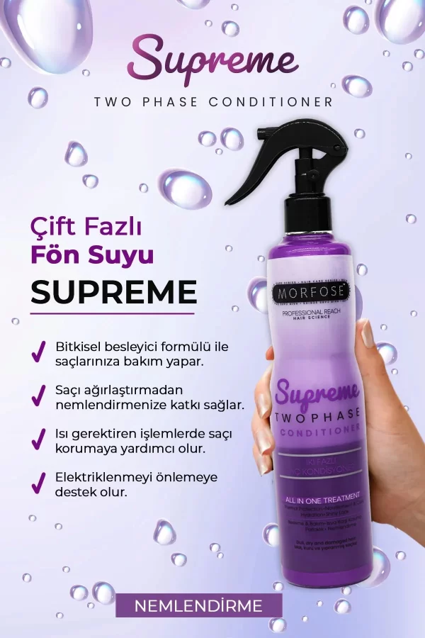 Çift Fazlı Supreme Kondisyoner Fön Suyu 400 ML - mrfs