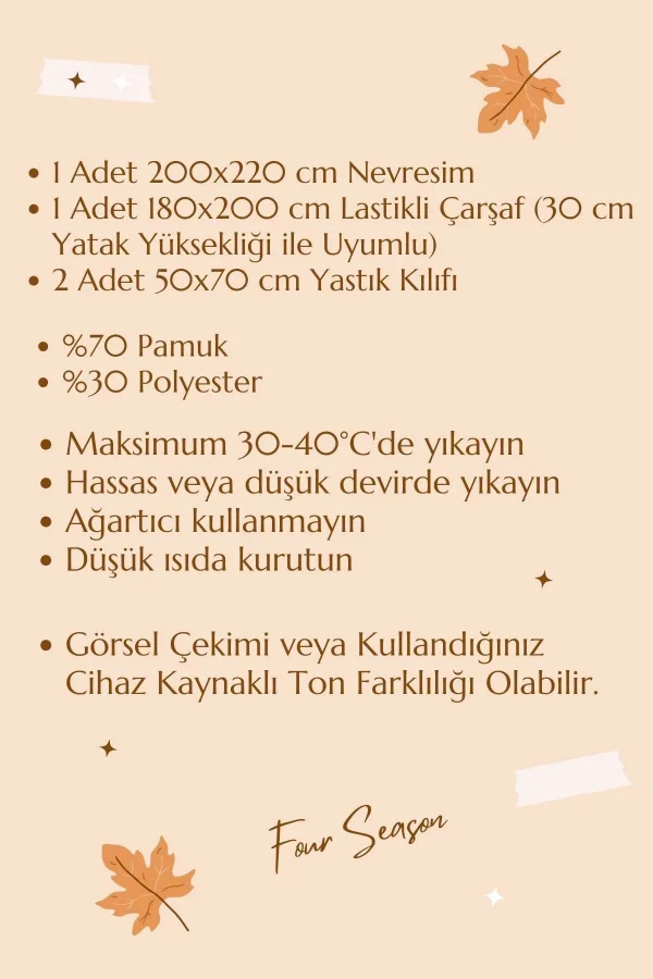 Çift Kişilik Lastikli Çarşaflı Nevresim Takımı Pamuklu Four Season Lila Gri