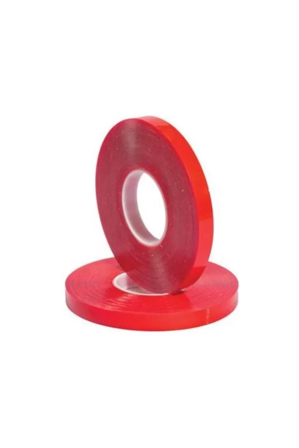 Çift Taraflı Akrilik Silikonize Bant 18 Mm X 2 Metre Kırmızı Vhb