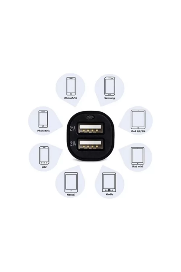 Çift Usb Girişli 2.1 Amp Araç Çakmak Soketi