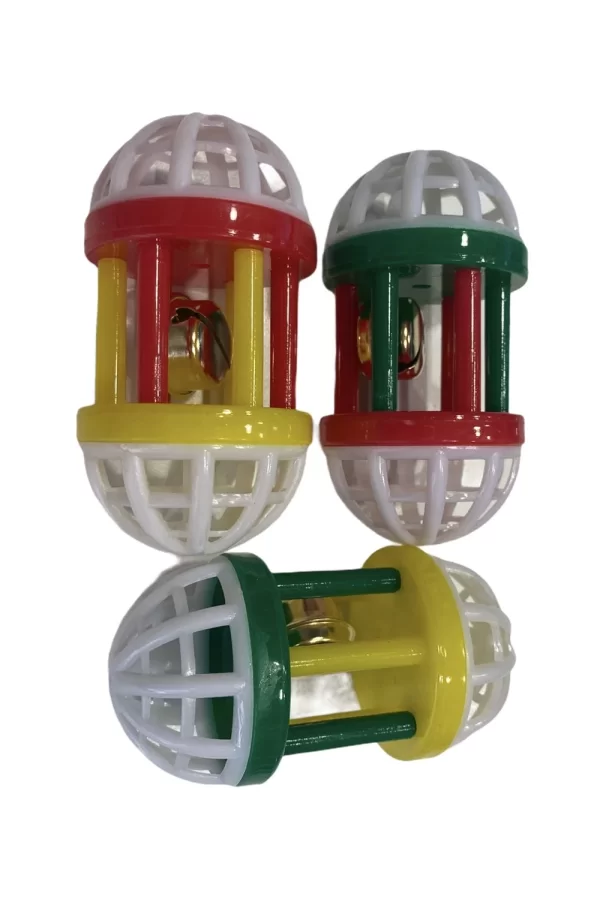 Çıngıraklı Elips Kedi Oyun Topu 8 cm 3 lü set