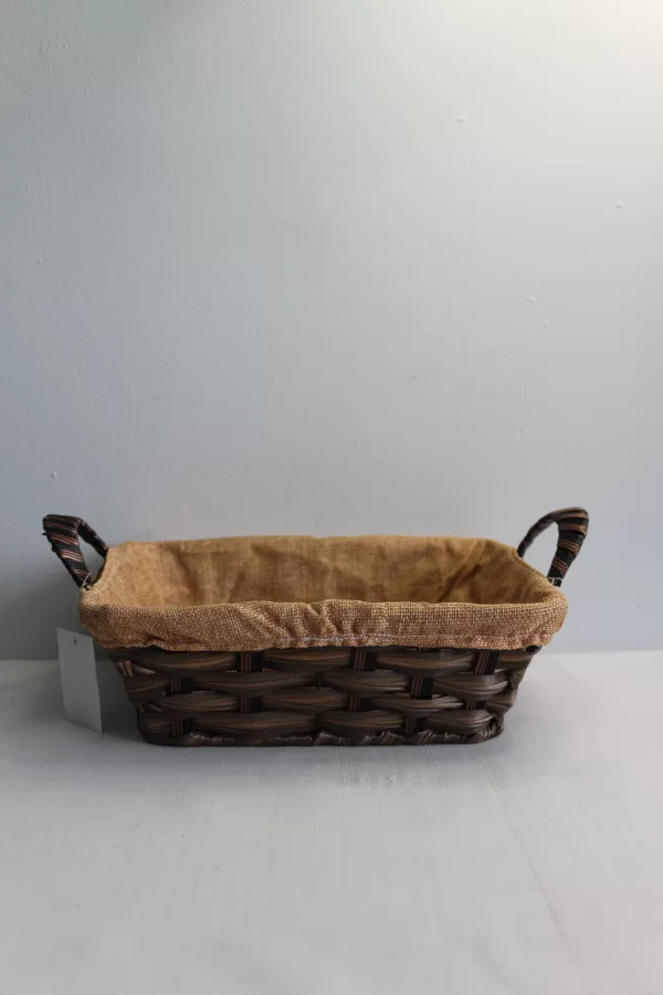 Clk Dıkdörtgen Kumaslı Hasır Sepet 24*25*8,5 1045