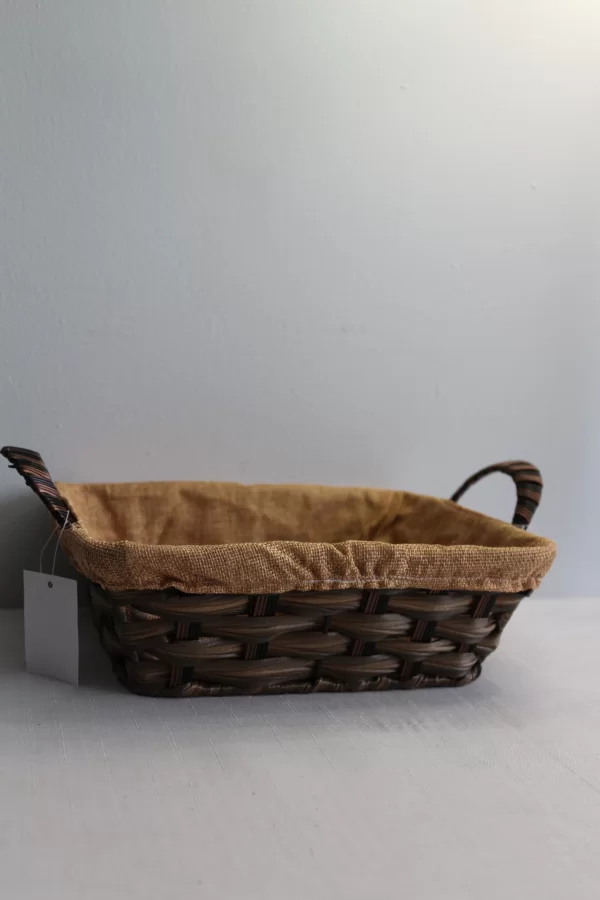 Clk Dıkdörtgen Kumaslı Hasır Sepet 24*25*8,5 1045