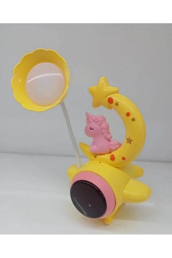 Çocuk Odası Ay ve Unicorn Desenli Gece Lambası
